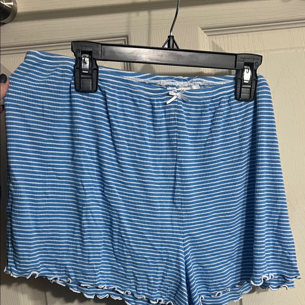 Colsie Blue and White Striped Top - Picture 9 of 13